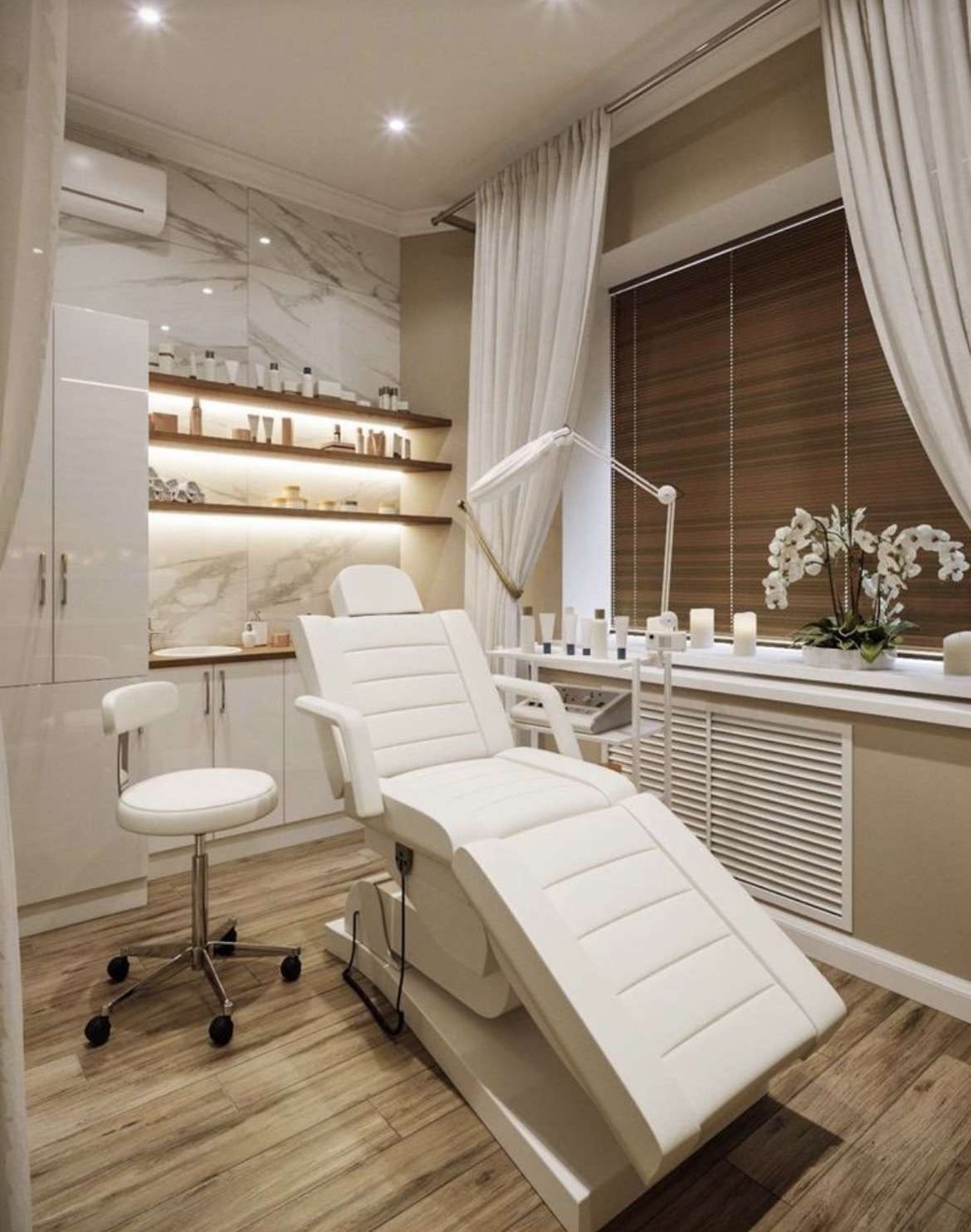 Clean private medical spa treatment room